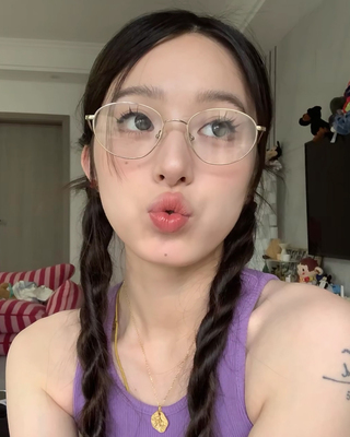 404的店复古大框椭圆金色眼镜