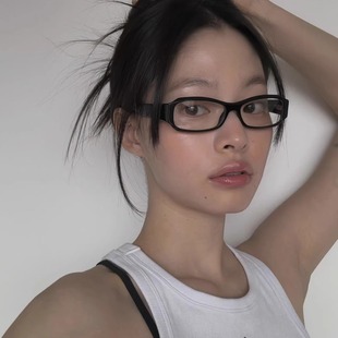 复古小方框近视眼镜板材配度数方形可陪度数ins风 店自制 404