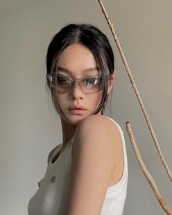 Y2K一体式 太阳眼镜防紫外线 粗边墨镜甜酷辣妹凹造型抖音网红同款