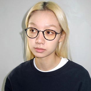 404 蓝色斯文Y2K眼镜配度数高度近视素颜平光镜框男女 店复古韩版