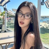 404 店复古美拉德网红冷茶色猫眼微翘眼镜配度数TR90材质素颜女