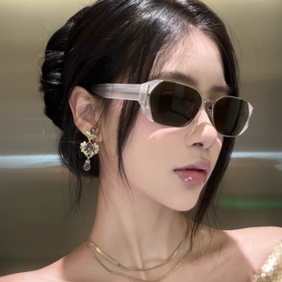 404 太阳眼镜 店复古长方形时髦千金风墨镜凹造型小红书网红同款