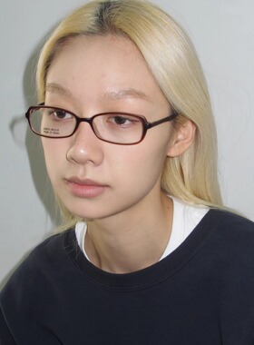 404的店复古长方形Y2K眼镜TR90防蓝光配度数素颜平光镜麻辣教师