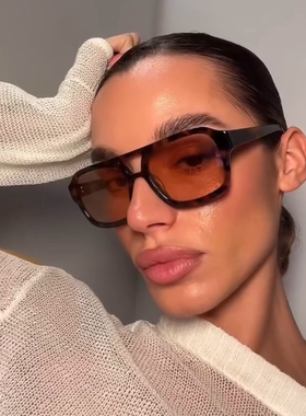 404的店复古欧美大框双梁墨镜