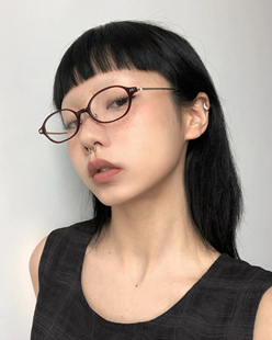 404 显脸小超轻7g防蓝光女 店复古椭圆TR90配度数近视眼镜架韩版