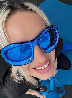 小众ins大框异形时髦墨镜国外