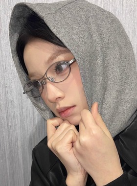 404的店复古椭圆金属眼镜男女