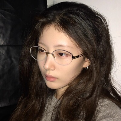 404的店大椭圆半框半钛斯文眼镜