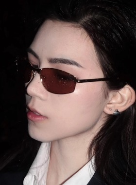 404的店复古金属方框墨镜凹造型