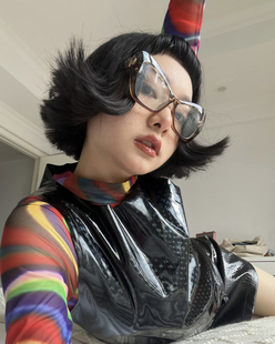 404 店大框猫眼蝶形眼镜架可配度数近视平光素颜镜框显脸小女士