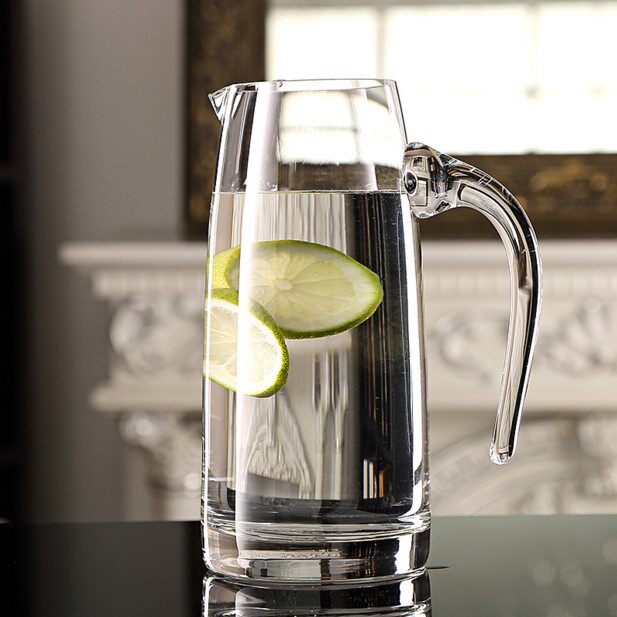 家用水晶玻璃红酒醒酒器盛酒器餐厅酒吧ktv扎壶带把v嘴果汁冷水壶