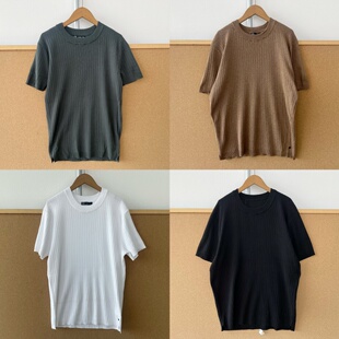 高级感休闲百搭舒适亲肤Z25 针织衫 55极简设计圆领短袖 南12