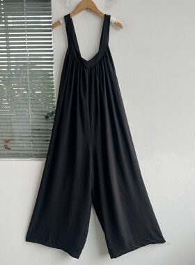 2F-21夏季女士纯色休闲连体裤宽松显瘦百搭通勤设计感舒适Y25-5