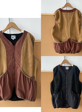 2V1-1户外多口袋羊羔绒保暖马甲情侣舒适休闲宽松百搭拉链Y25-10