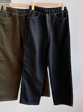 微瑕秋季款休闲裤舒适简约显瘦潮流宽松舒适纯色长裤通用百搭H12