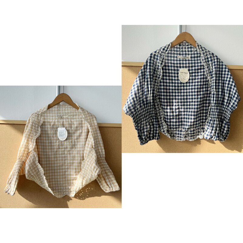 南3-65格子长袖短款开衫外套设计感小众法式高级气质上衣Y25-12,女装/女士精品,短外套,淘宝优惠券,粉丝福利购,淘宝优惠卷