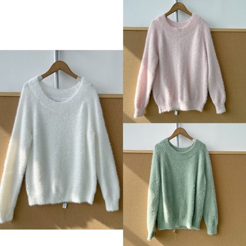 X2-123韩系小众毛毛绒Q弹软糯毛衣女温柔治愈精致舒适上衣Z25-11