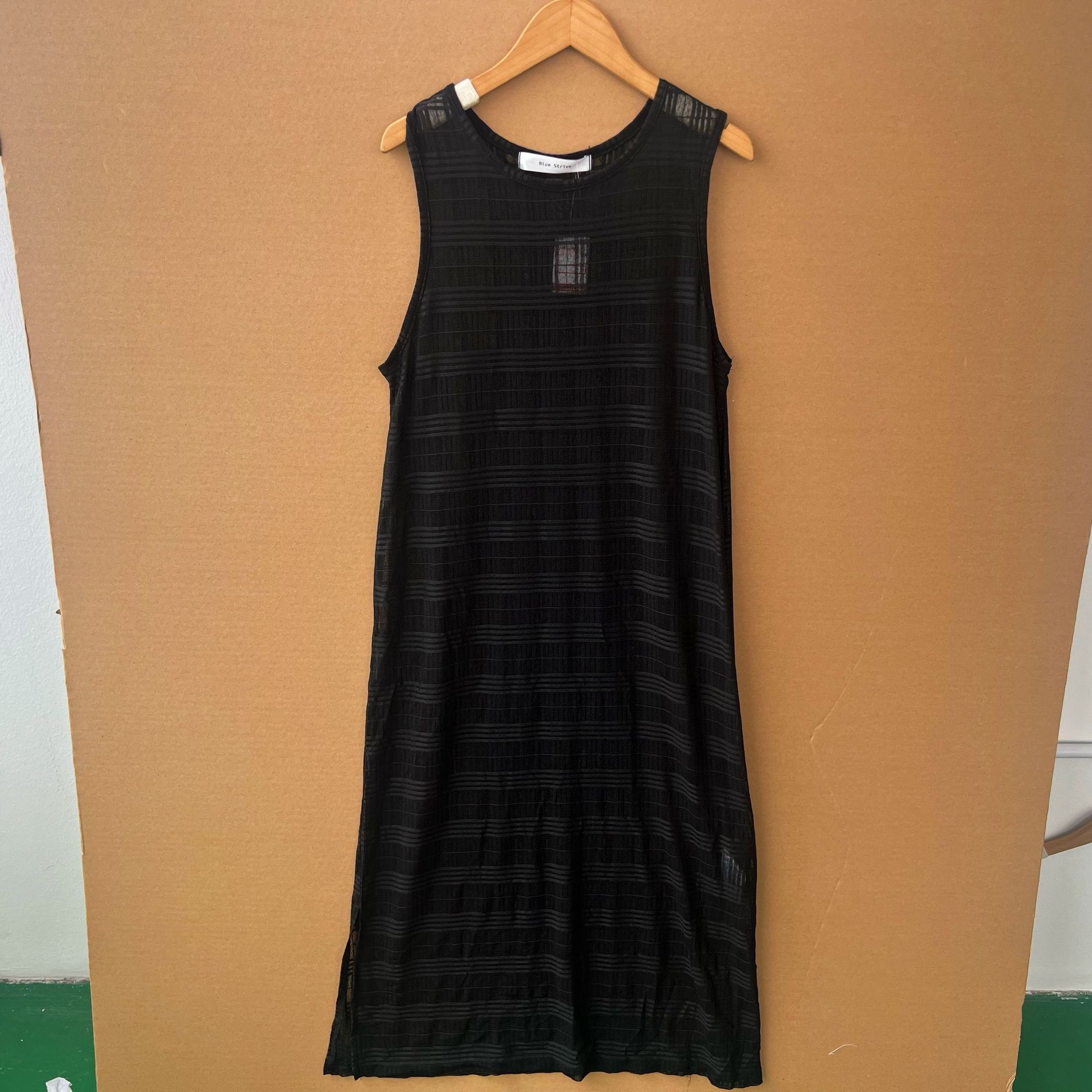 2Q-37夏季透视网纱镂空无袖连衣裙外穿叠穿+内搭背心连衣裙Z25-8