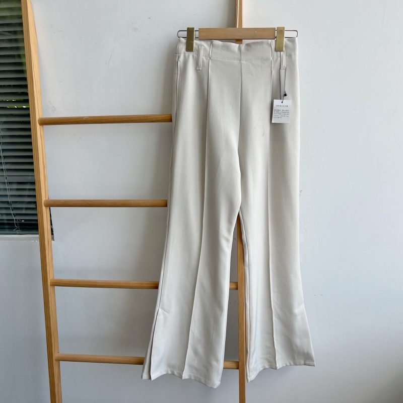 2S-35春夏季纯色宽松显瘦休闲长裤百搭舒适薄款通勤设计感Y25-7