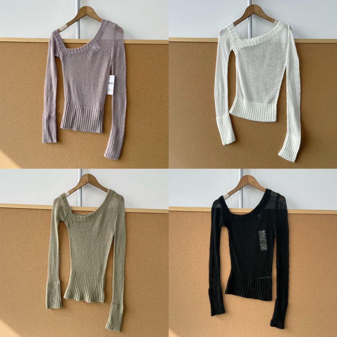 周1-29多巴胺显白温柔系透视露肩款少女优雅甜美高级感上衣Z25-10