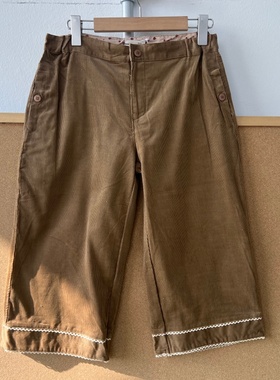 W3-109森系百搭五分裤中裤夏季短裤设计感纯色显瘦慵懒风Y25-12