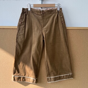 111森系百搭五分裤 设计感纯色显瘦慵懒风Y25 中裤 短裤 夏季