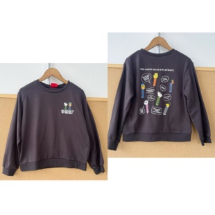 洋气百搭长袖 50儿童韩版 春秋卡通印花字母图案时尚 卫衣H26