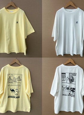 2n-55圆领卡通印花短袖T恤上衣宽松显瘦日系简约Y25-8