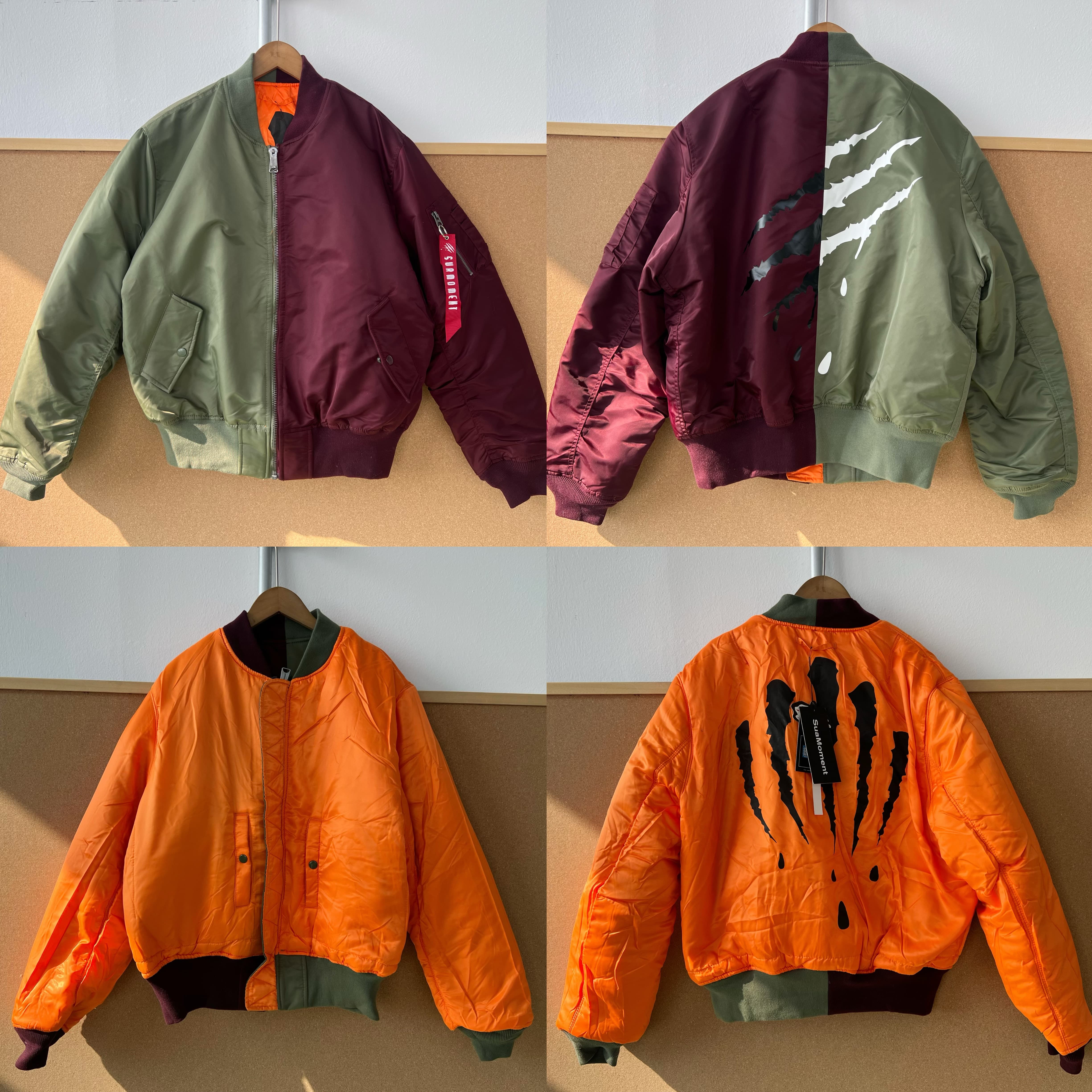 3E-2 街头风男女棒球服加厚棉服两面穿拼接色设计感外搭J25-11