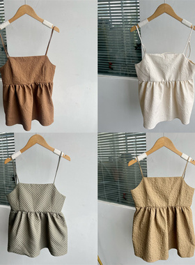 西2-33简约气质露背吊带背心气质设计感系带无袖内搭外穿J25-6