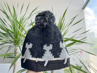 瑕疵秋季 ins混色毛球毛线帽子日系甜美针织帽保暖套头帽丹七 新款