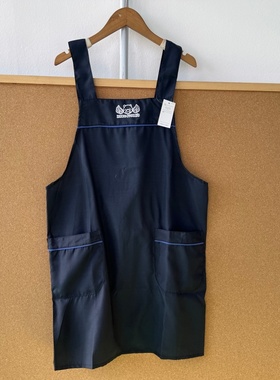 楼3A-45时尚休闲围裙家用厨房洋气大口袋背带系带餐饮上班Z26-1