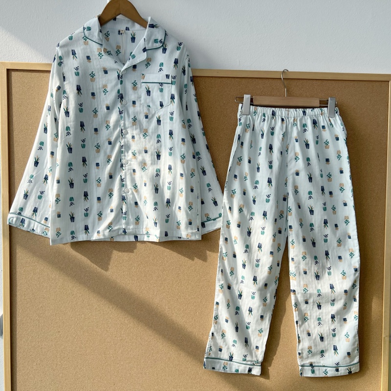 南6-35中大童款长袖长裤卡通印花立领家居套装可外穿舒适Y25-12