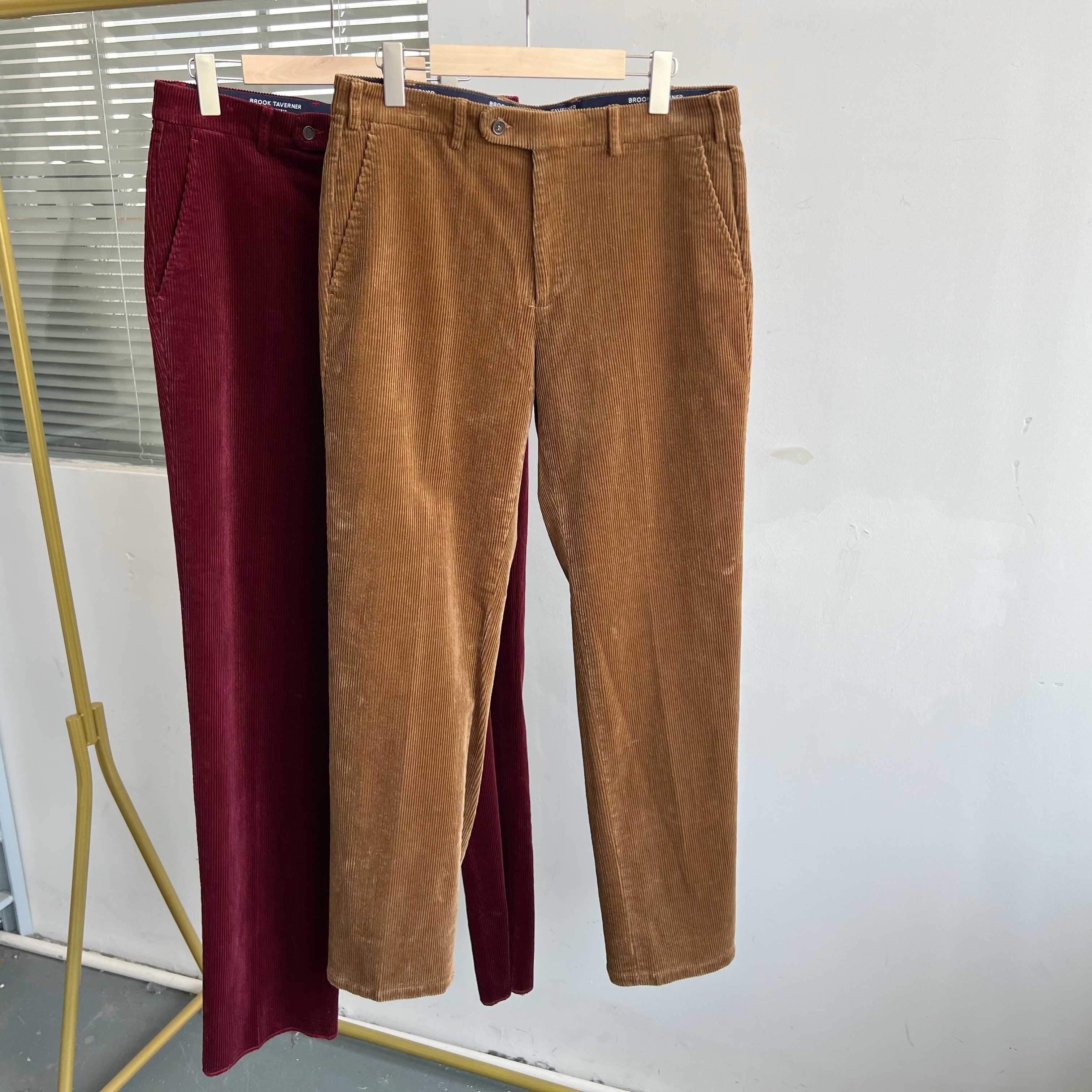 2M-3复古日系灯芯绒休闲裤简约纯色日常通勤随性直筒裤J25-5