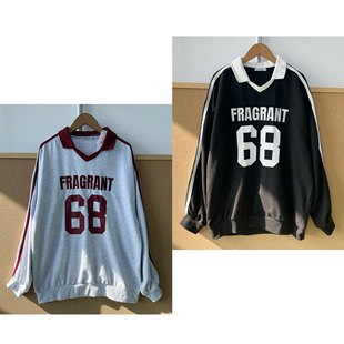 2I-56撞色字母数字刺绣设计感长袖卫衣超酷风中长款上衣J26-1