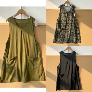 罩衣厨房防脏防污有口袋背心罩衣围裙H26 时尚 82春秋薄款 楼6