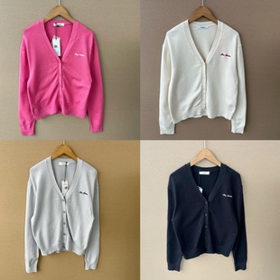 外套Z25 2M1 29韩单女高弹早秋V领单排扣刺绣高级超柔软开衫