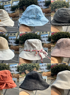 3R-67森系氛围感温柔保暖渔夫帽气质出游度假百搭慵懒风帽子Z26-1