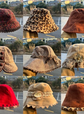 3R-25森系多巴胺温柔氛围感保暖舒适洋气显白渔夫帽子合集Z25-12