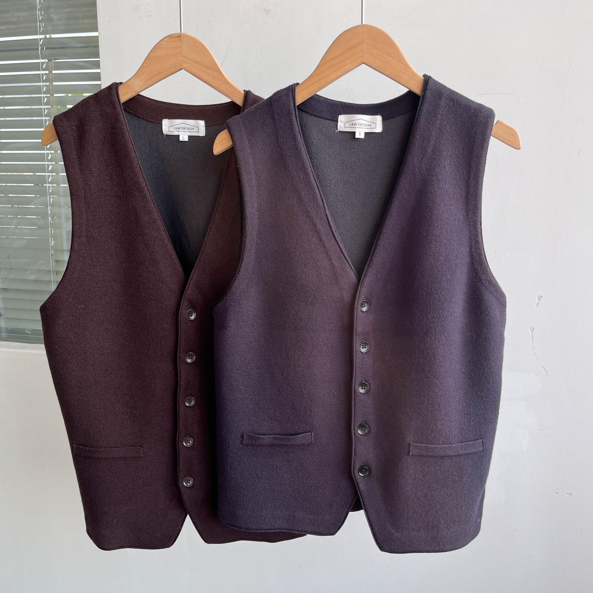 微瑕春秋季马夹无袖宽松设计感马甲时尚开衫潮流上衣韩版坎肩Y1