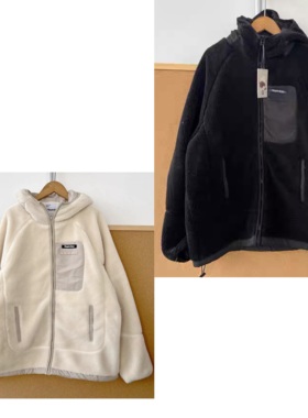 2B-92自留！羊羔绒韩系秋冬保暖拼色气质显瘦柔软外套上衣J25-10