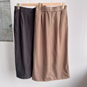 显瘦简约高腰Y26 羊1 45春秋纯色半身裙宽松百搭舒适休闲修身