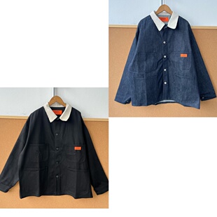 2S1-19高货！灯芯绒翻领设计潮牌宽松浆洗工装夹克牛仔外套Z25-10