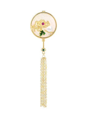 国风菊花气质胸针女高档天然贝母奢华胸花简约复古外套旗袍配饰