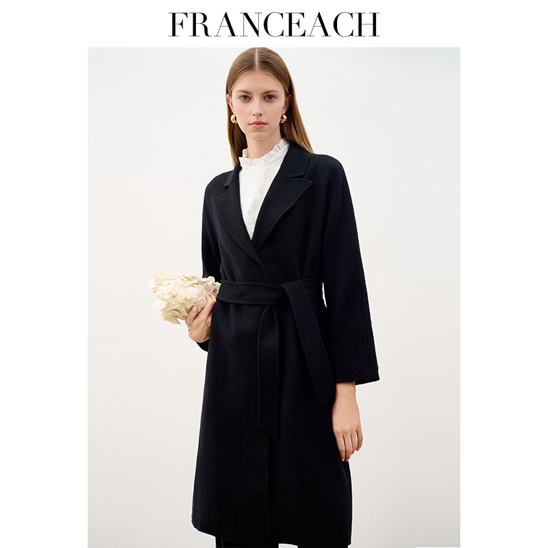 法涵意弛双面绒大衣女中长款2025冬季新款高端气质黑色羊毛呢外套,女装/女士精品,毛呢外套,淘宝优惠券,粉丝福利购,淘宝优惠卷