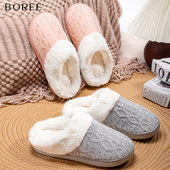 防滑保暖舒适毛毛拖女做月子鞋 宝人包头棉拖鞋 女室内居家2025冬季
