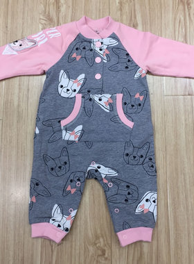 Hallmark贺曼女婴儿连体衣双层棉宝宝连身哈衣秋款爬服HG3Y0224