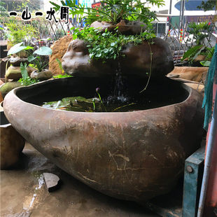 饰鱼缸 大型户外石材招财装 惠安现代简约风格 庭院三层流水鱼缸