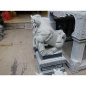 惠安60cm精品带座南狮献钱狮镇宅石狮子一对建筑寺庙摆件惠安石雕