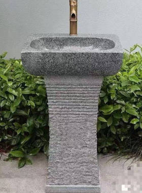 庭院花园户外洗手盆立柱盆自然立柱艺术盆洗脸盆洗厂家大理石盆
